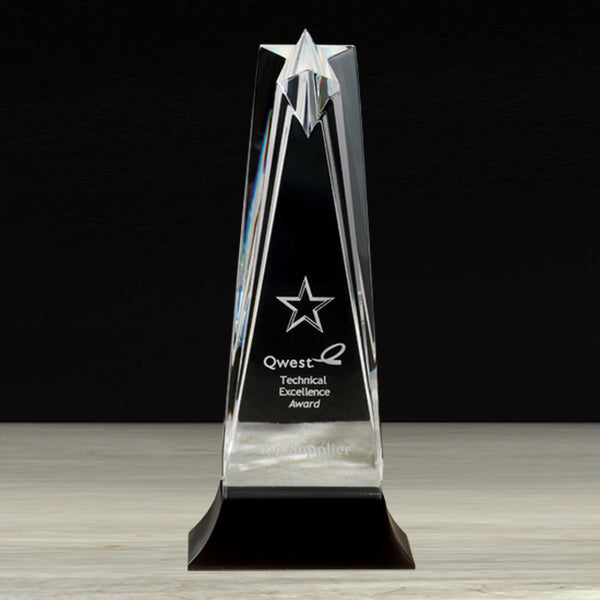 Terra Award - Starfire/Green 4"x4"