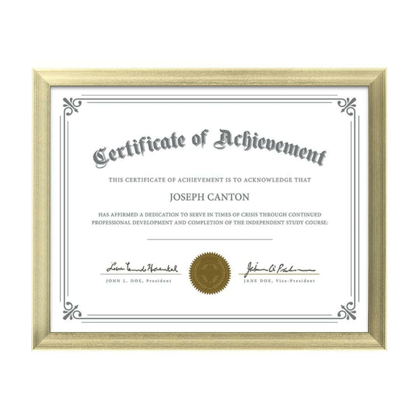 WGG! Calais Certificate Frame - Gold 8½"x11"