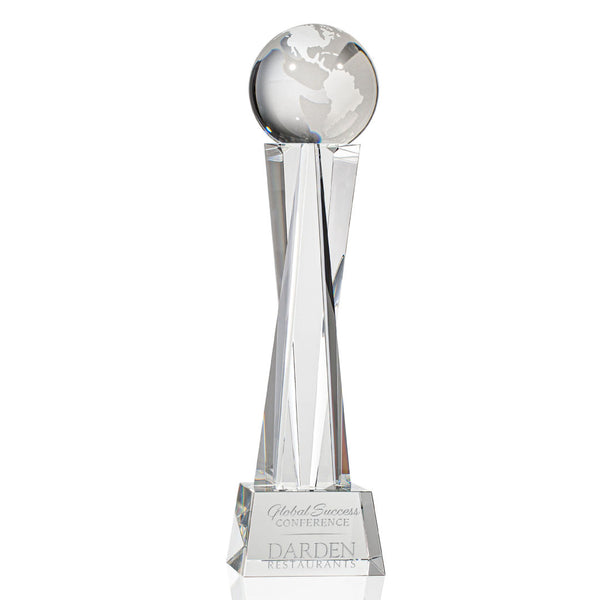 Bermuda Award - Starfire/Chrome Circle 7"x9"