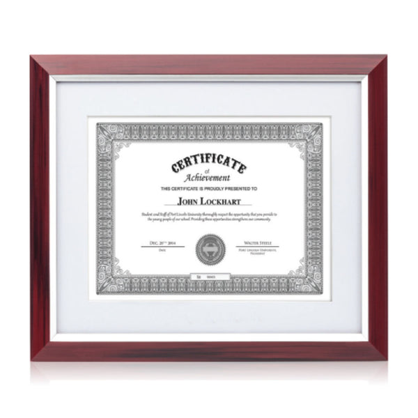 Valencia Cert Frame - Burgundy/Silver 8½"x11"