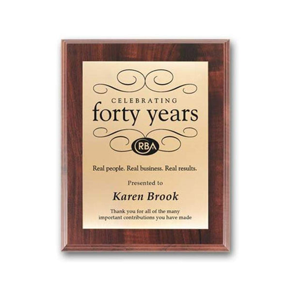 Screenprint Brass - Walnut Finish 8"x10"