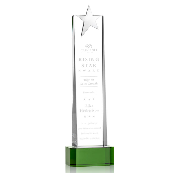 Dundee Globe Award - Optical/Black/Silver 3-1/8" Diam