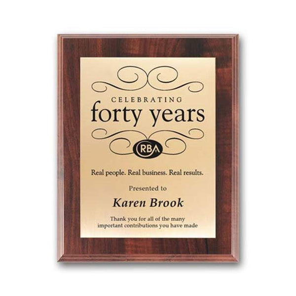 Screenprint Brass - Walnut Finish 9"x12"