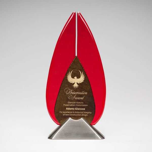 Emperor Award (Vert) - Starfire/Sky Blue 4"x6"