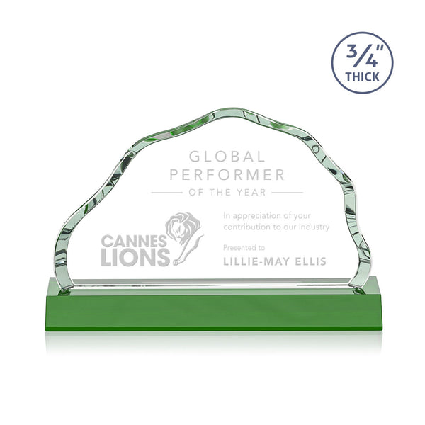 Addington Cert Frame - Mahogany/Green Suede 8½"x11"