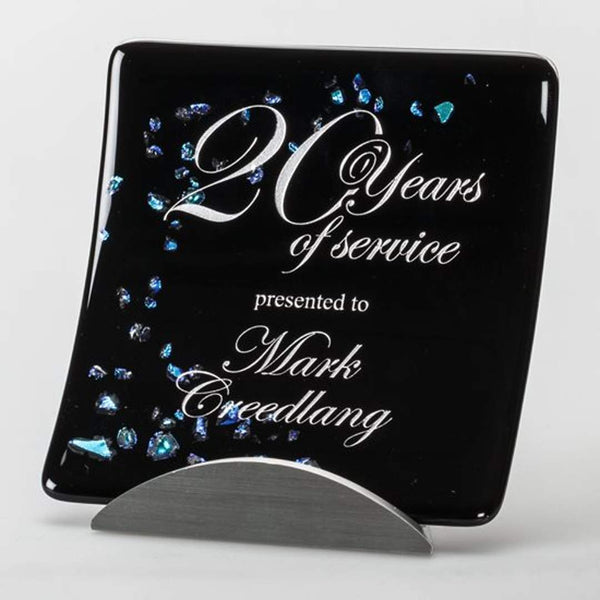 Emperor Award (Vert) - Starfire/Sky Blue 7"x9"