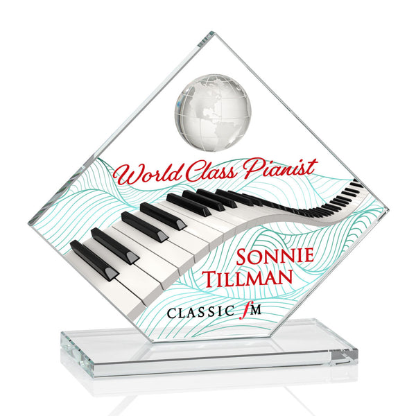 VividPrint™ Award on Base - Vertex/Green 10"