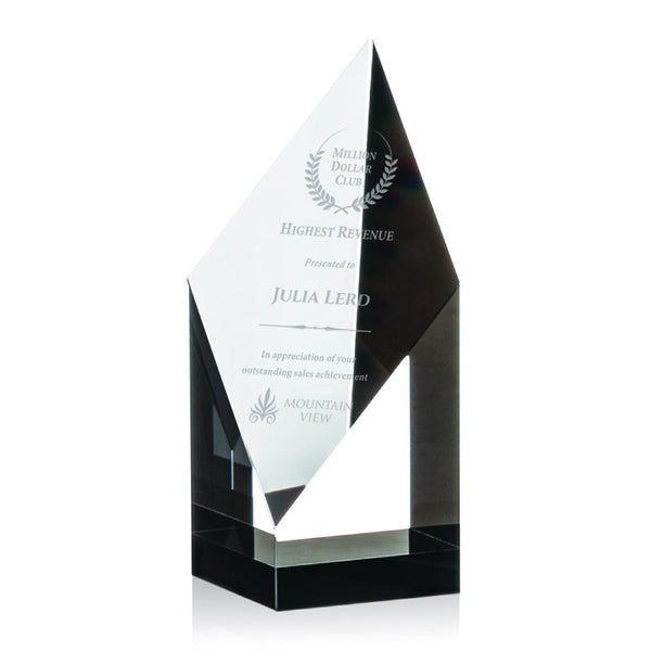 WGG! Vertex Award - Optical/Black Crystal 6"