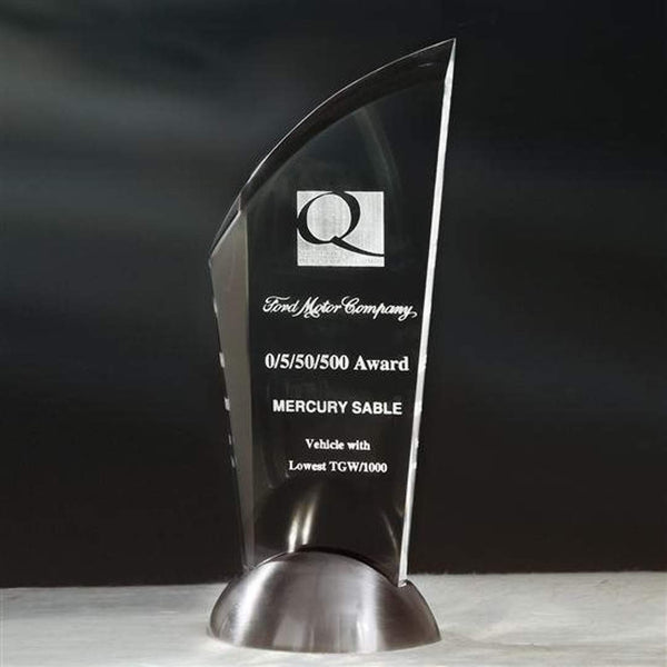 Apogee Award - Acrylic/Satin Nickel 9¼"