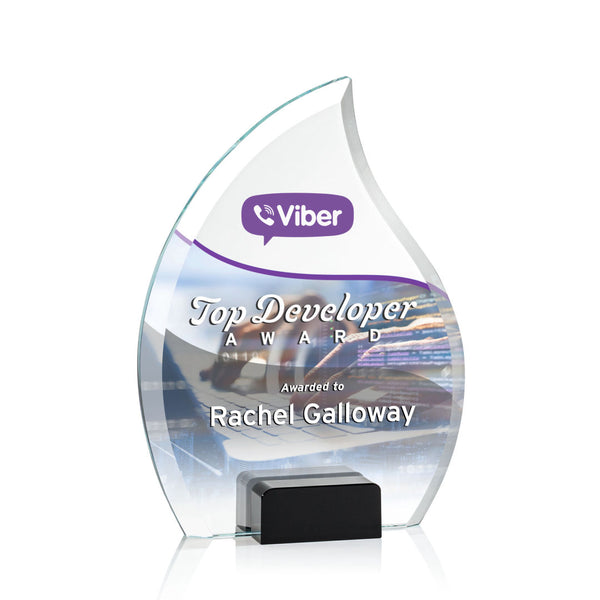 Baron Certificate TexEtch Horiz - Black/Gold 16½"x15"