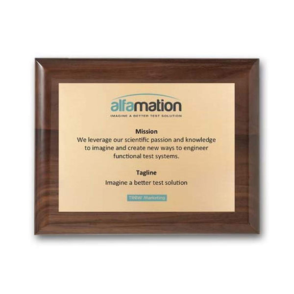 Screenprint Brass - Walnut Piano Finish 9"x12"