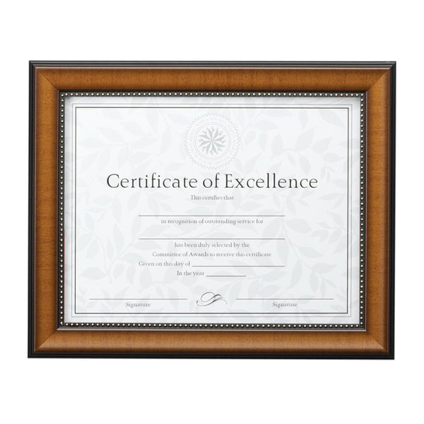 Michelangelo Cert Frame - Walnut/Black 8½"x11"