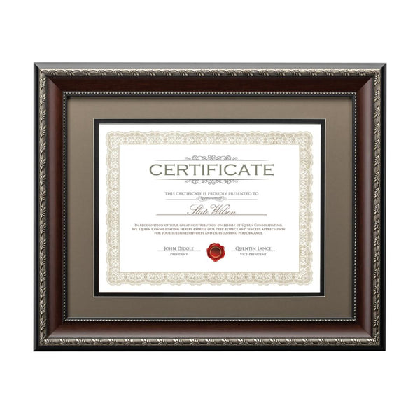 WGG! Palmetto Cert Frame - Walnut/Taupe 8½"x11"