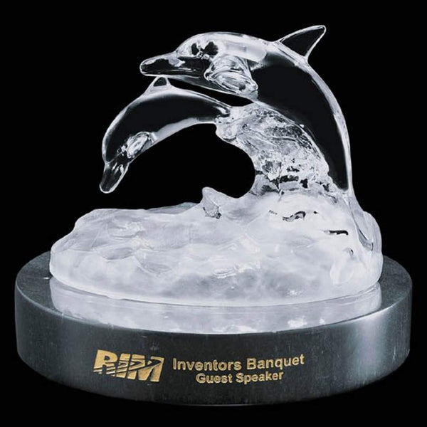 WGG! Statuette on Marble - Dolphin Family