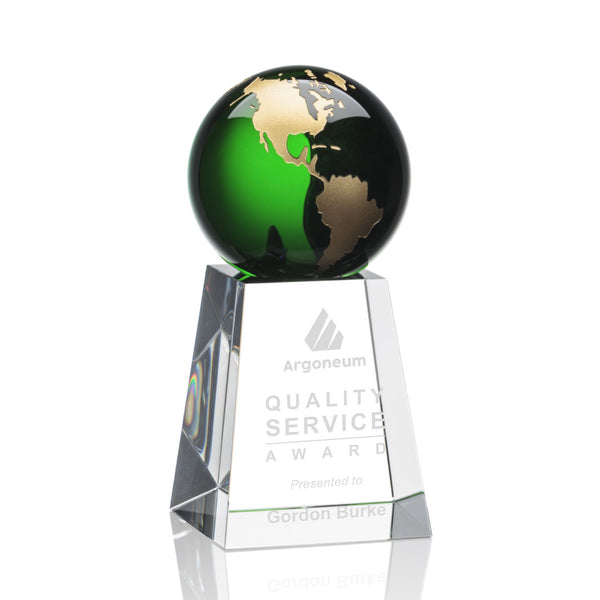 Willshire Globe Award - (S) Optical/Green 9¾"