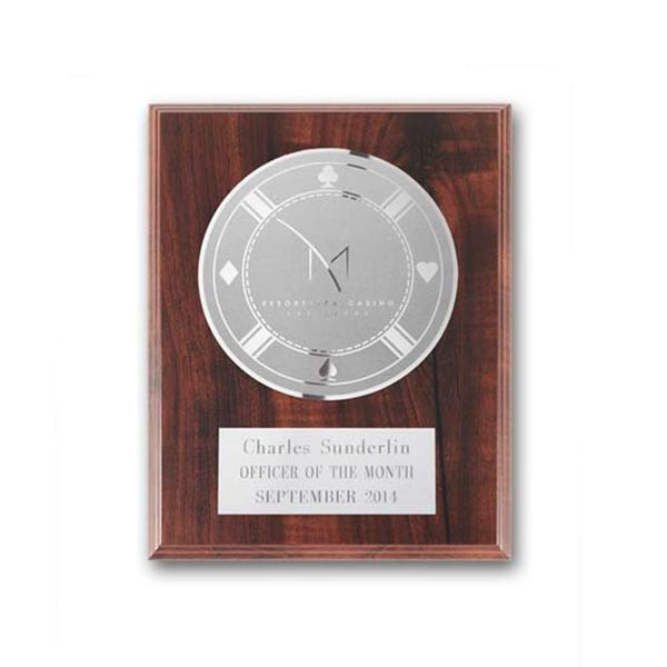 Wave Award - Acrylic/Satin Nickel 8½"