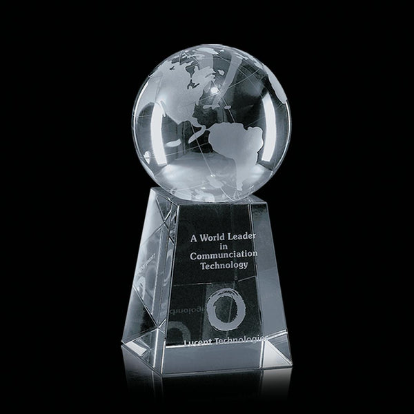 Dundee Globe Award - Optical/Blue/Silver 2-3/8" Diam