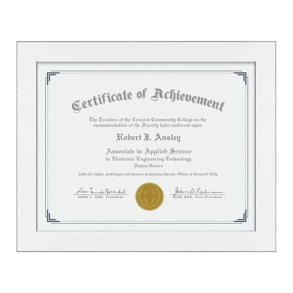 WGG! Hardock Certificate Frame - White/Silver 8½"x11"