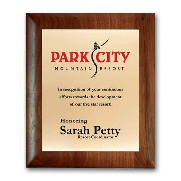 Screenprint Brass - Walnut Rolled Edge 10½"x13"