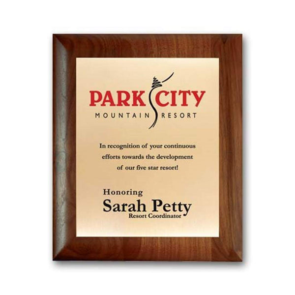 Screenprint Brass - Walnut Rolled Edge 9"x12"