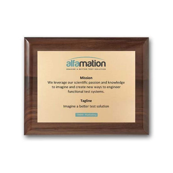 Screenprint Brass - Walnut Piano Finish 8"x10"