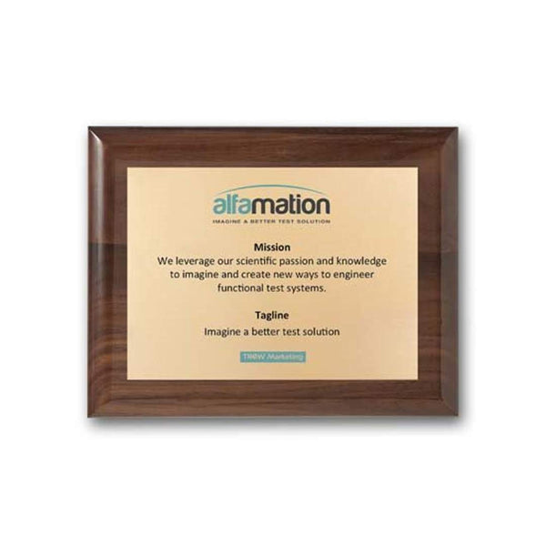 Screenprint Brass - Walnut Piano Finish 7"x9"