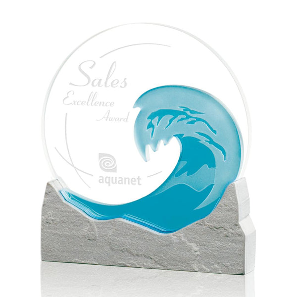 Waterford Award - Starfire/Sky Blue 5"x8"