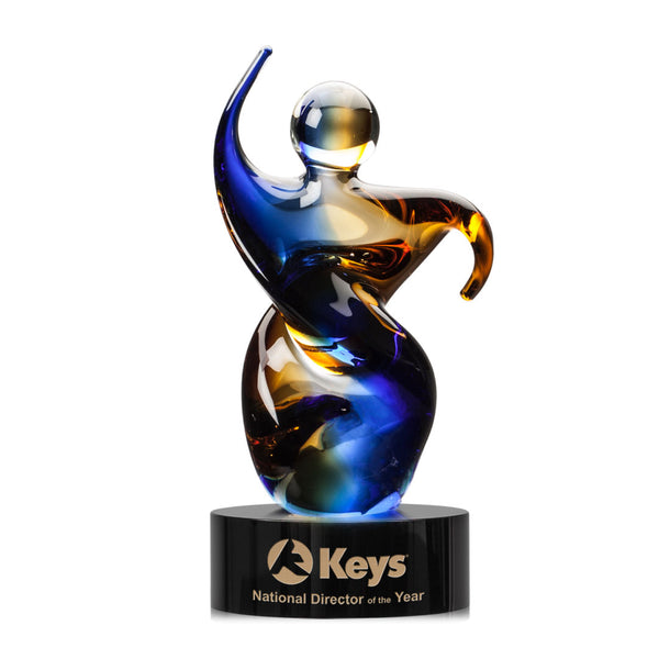 Colliseum Award - Starfire/Blue 6"x10"