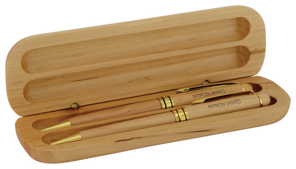 Maple Pen & Pencil Set - Double Cavity