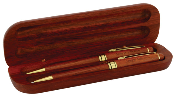 Rosewood Pen & Pencil Set - Double Cavity