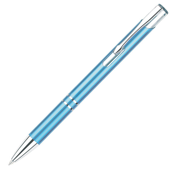 Double Ring Metal Pens - Light Blue