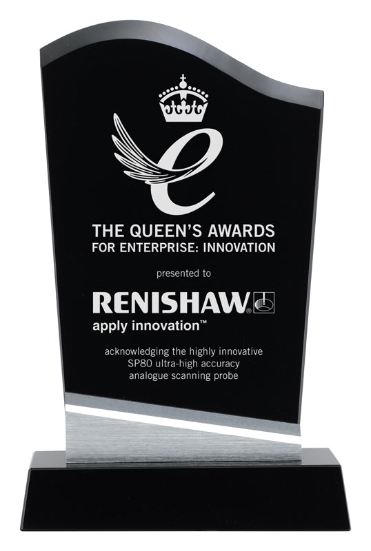 Denali Black Glass & Crystal Base 8¼”