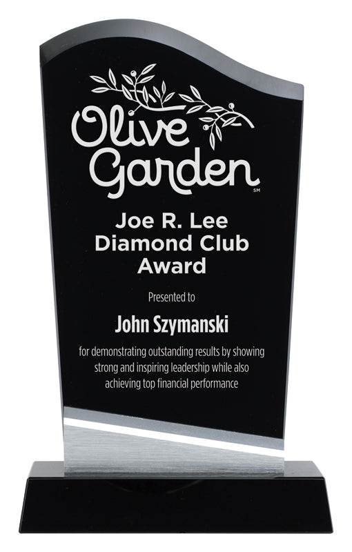 Denali Black Glass & Crystal Base 9”