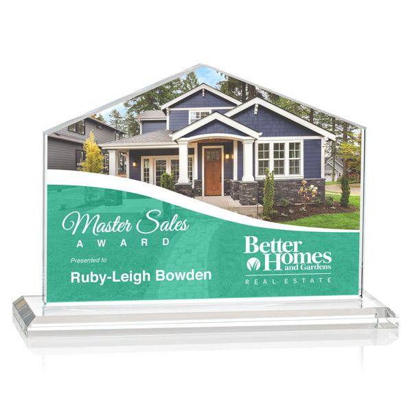 Baron Stained Glass Horiz - Mahogany/Silver 13"x12½"