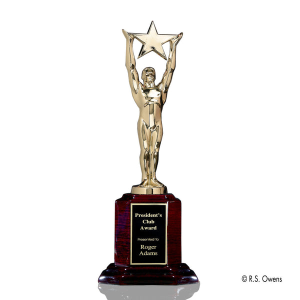 Gibralter Award on Newhaven - Starfire/Amber 9½" H