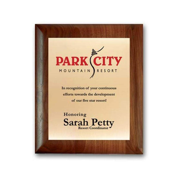 Screenprint Brass - Walnut Rolled Edge 8"x10"