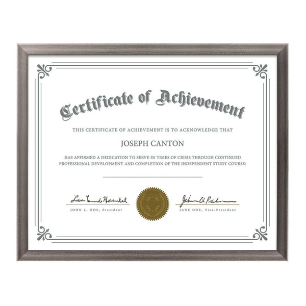 WGG! Calais Certificate Frame - Gun Metal 11"x14"