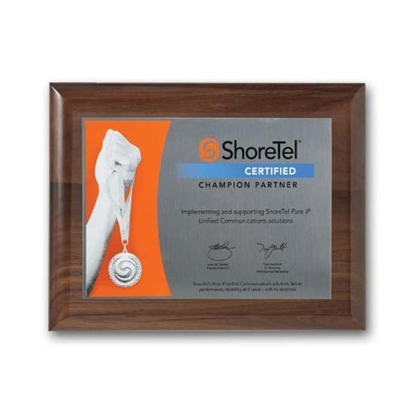 Screenprint Aluminum - Walnut Piano Finish 9"x12"