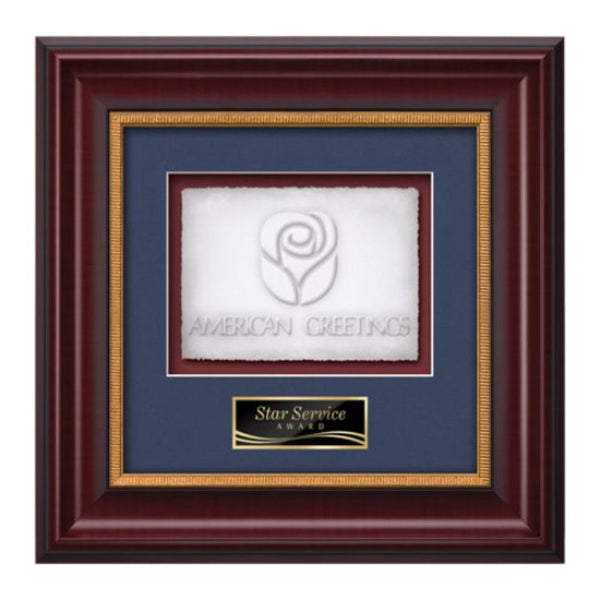 WGG! Braxton Plaque - Rosewood/Gold 8"x10"