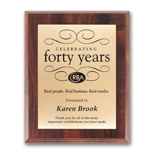 Screenprint Brass - Walnut Finish 10½"x13"