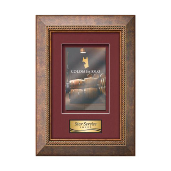 VividPrint™ Plaque - Gossamer Walnut/Gold 9"x12"