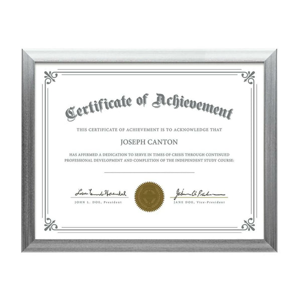 WGG! Calais Certificate Frame - Silver 8½"x11"