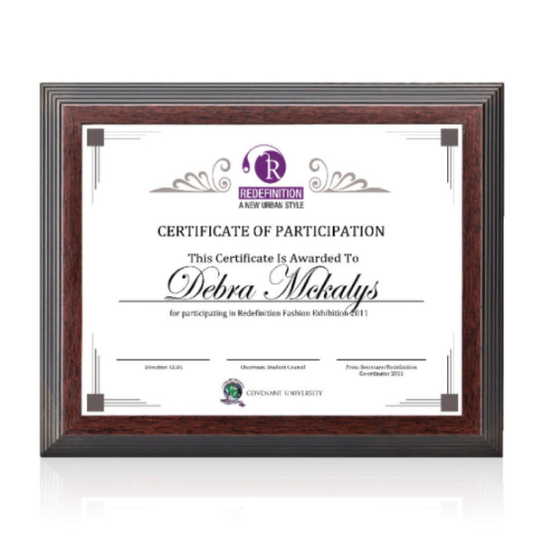 Marinella Certificate Holder - Mahogany 8½"x11"