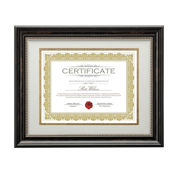 Granada Certificate Frame - Black 8½"x11"