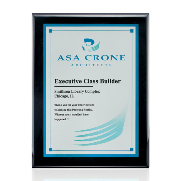 Marcana Globe Award - Black/Silver 3-1/8" Diam