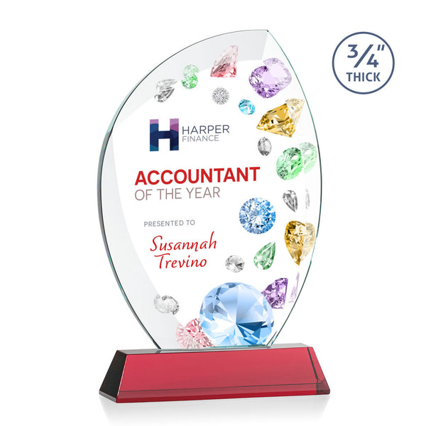 Baron Stained Glass Horiz - Mahogany/Silver 12"x11½"