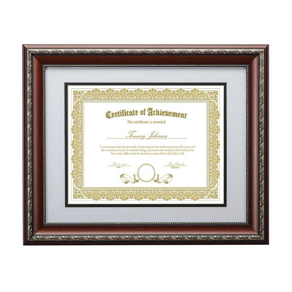 WGG! Palmetta Cert Frame - Rosewood/Off White 8½"x11"