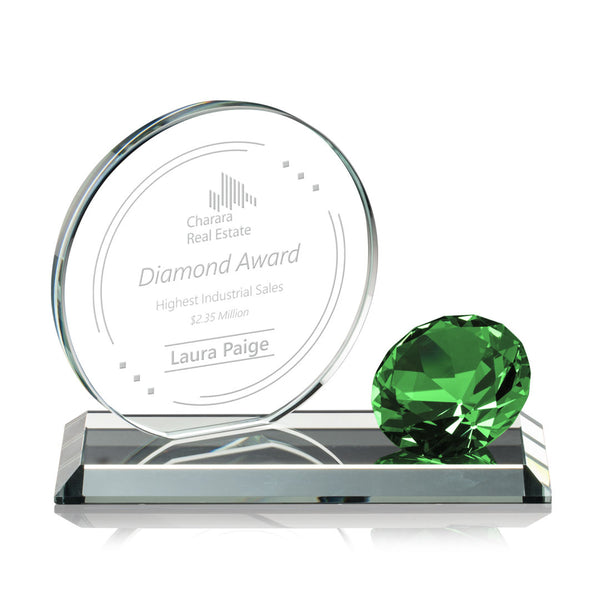 Cooper Award - Jade/Chrome Star 4½"x9"